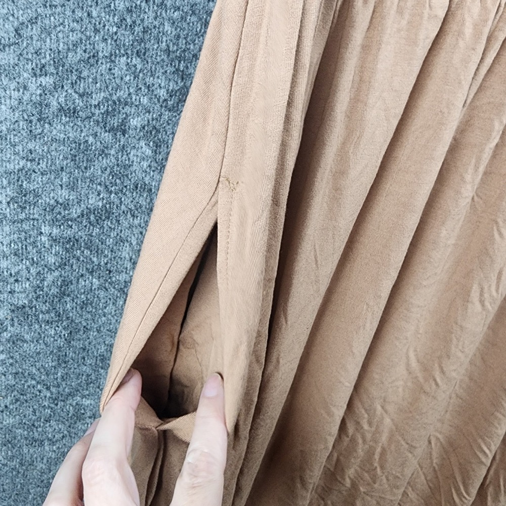 A New Day Maxi Dress Women XL Brown Knit Sleeveless Pockets 60W744 NEW - Picture 5 of 11
